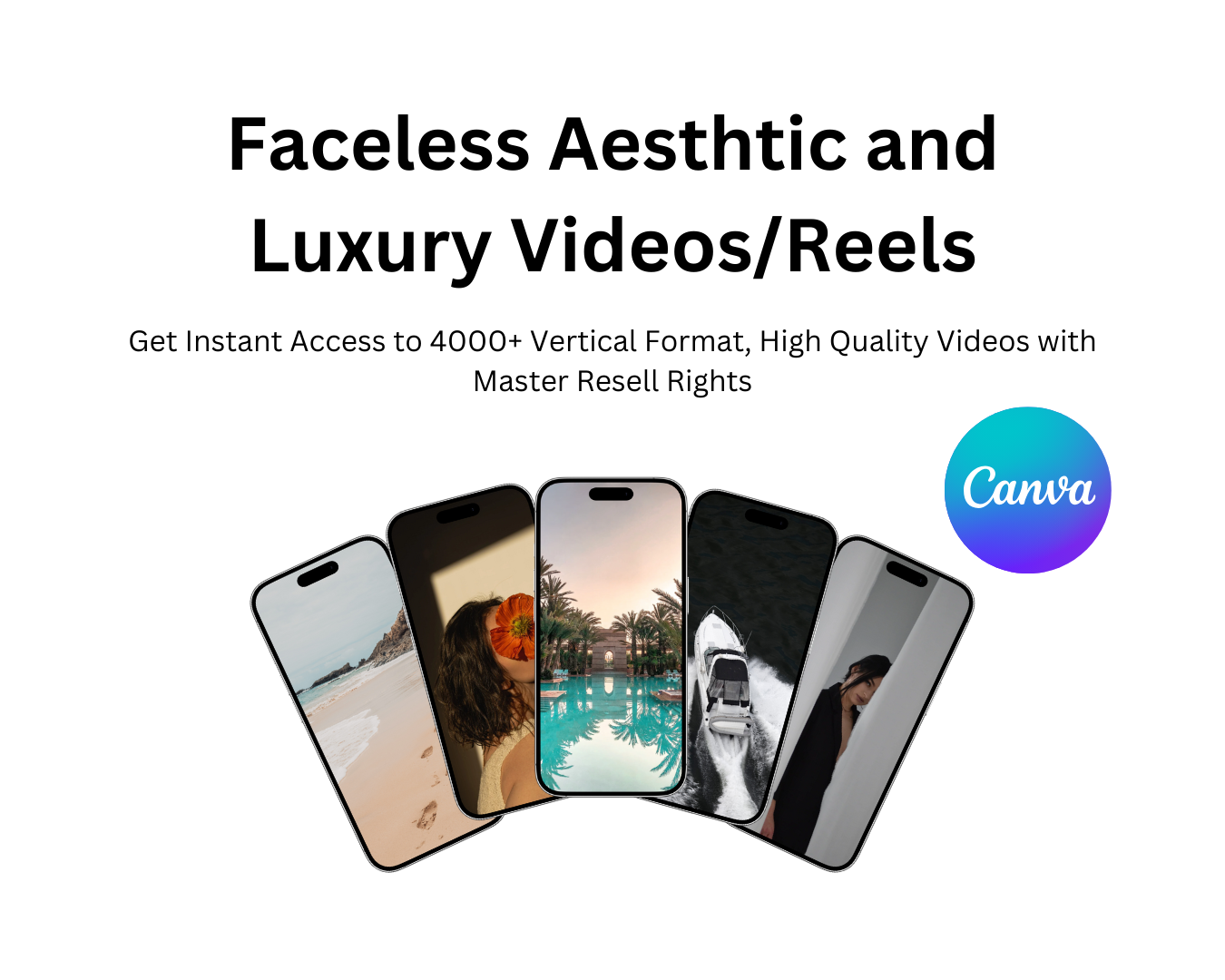 PLR 4000+ Faceless Aesthetic Videos - Reels Mega bundle - for Instagram or Tiktok